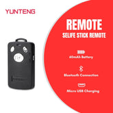 YUNTENG - Selfiestick Remote For All Tripod - Black